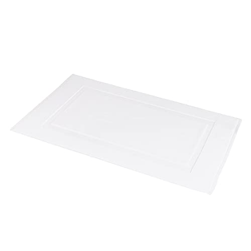 Amazon Basics Absorbent Cotton Machine Washable Bath Rug Mat for Shower, Bright White, 31' L x 20' W