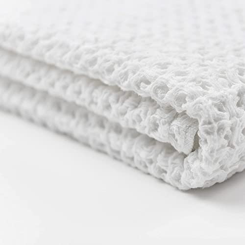 Ravel Silver Infused Waffle Towel - USA Grown Supima Cotton, Quick Drying, Lightweight and Absorbent...