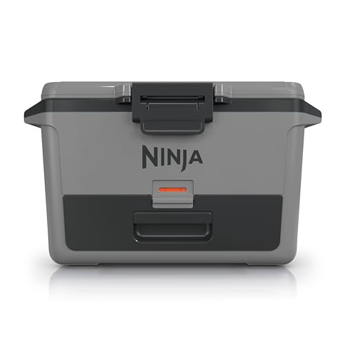 Ninja FB151GY FrostVault 50qt Hard Cooler with Dry Zone, Integrated Fridge-Temp Dry Storage Drawer,...