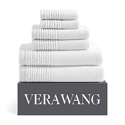 Vera Wang - Bath Towels Set, Luxury Cotton Bathroom Decor, Highly Absorbent & Medium Weight,...