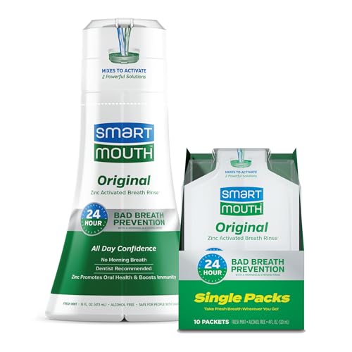 SmartMouth Original Activated Oral Rinse and Box of Travel Packs