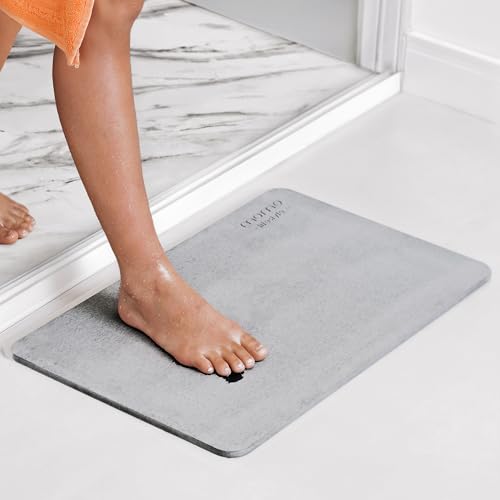 Momo Lifestyle Stone Bath Mat Drytomita Technology Diatomaceous Earth Bath Mat, Non-Slip Super...