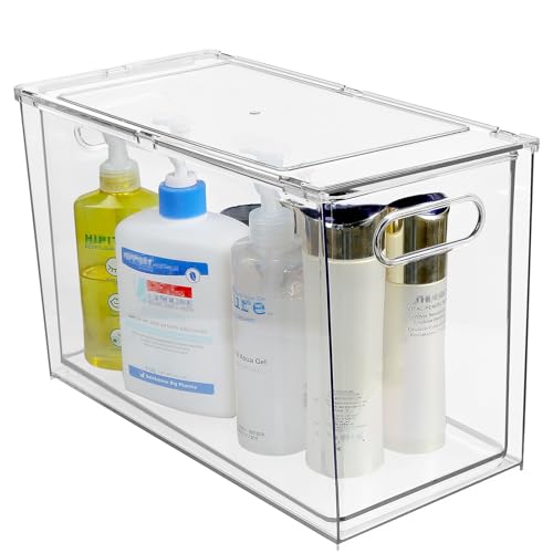 shopwithgreen Refrigerator Organizer Bins with Pull-out Drawer, Drawable Clear Fridge Drawer...