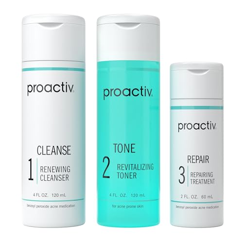 Proactiv 3 Step Acne Treatment - Benzoyl Peroxide Face Wash, Repairing Acne Spot Treatment for Face...