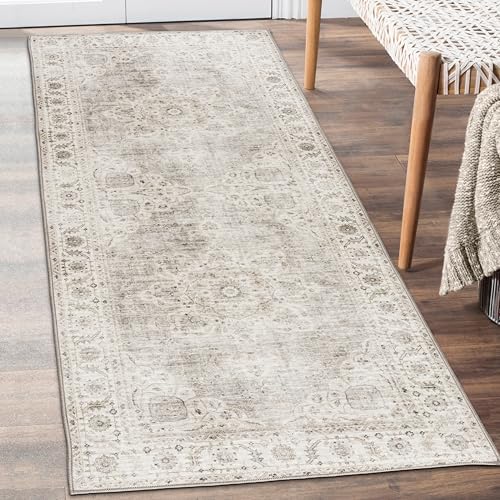 ReaLife Machine Washable Area Rug Runner - Living Room Bedroom Bathroom Kitchen Entryway Office -...