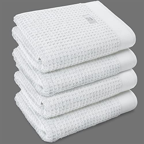 Softerry Waffle Bath Towel Set - 100% Soft Cotton - Plush and Extra Absorbent - Luxury Hotel & Spa...